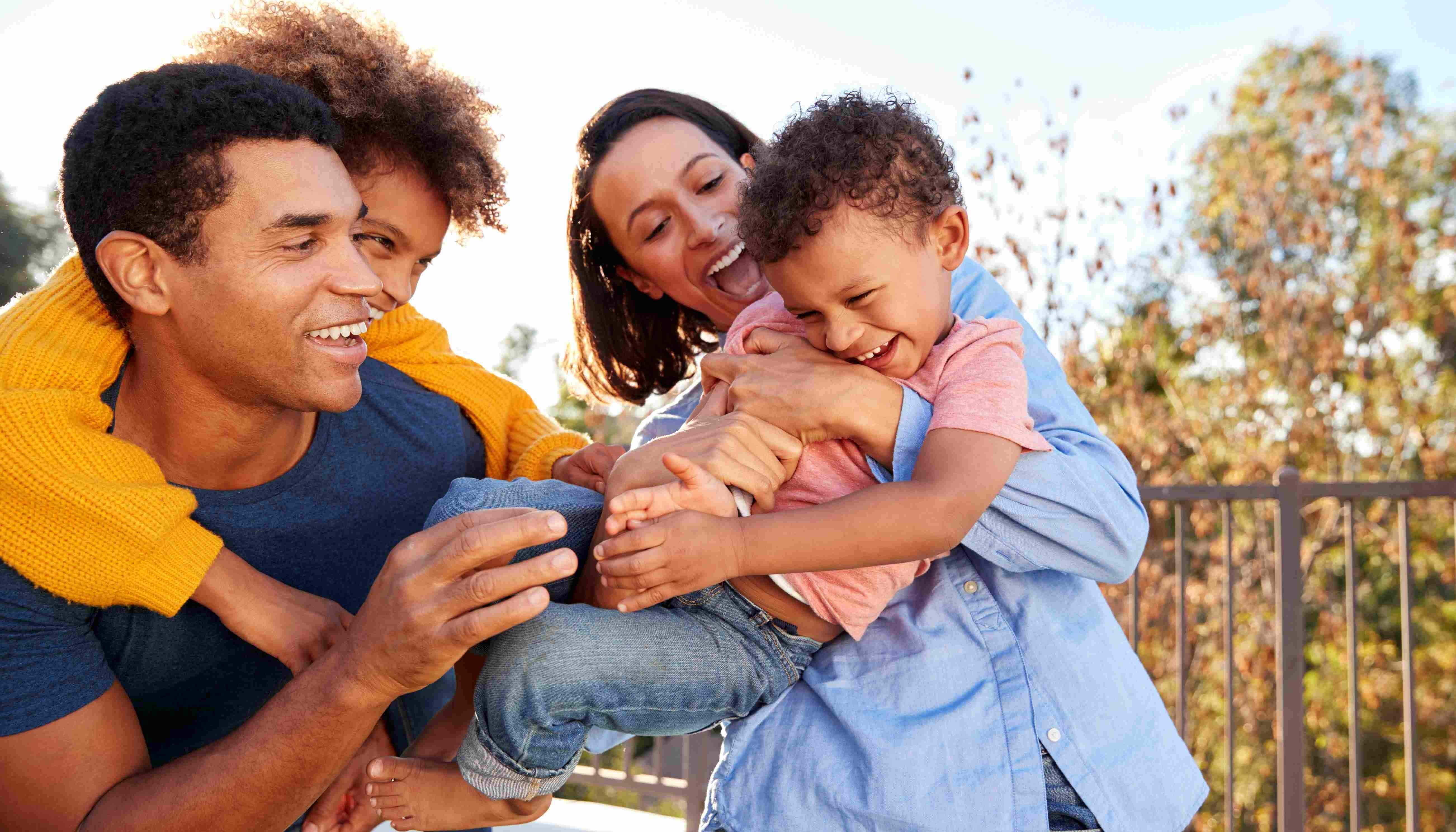 family having fun together